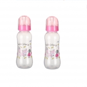 BBTO Gender Reveal Baby Mini Milk Bottles Plastic Baby Milk Bottle Mini Pacifiers Tiny Plastic Pacifiers Pink