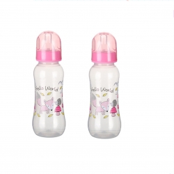 BBTO Gender Reveal Baby Mini Milk Bottles Plastic Baby Milk Bottle Mini Pacifiers Tiny Plastic Pacifiers Pink